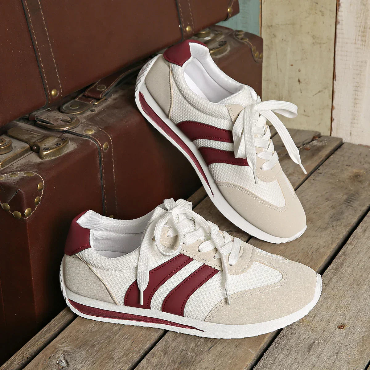 Herren Sneakers Mesh gestreift atmungsaktiv leicht stoßdämpfend bequem