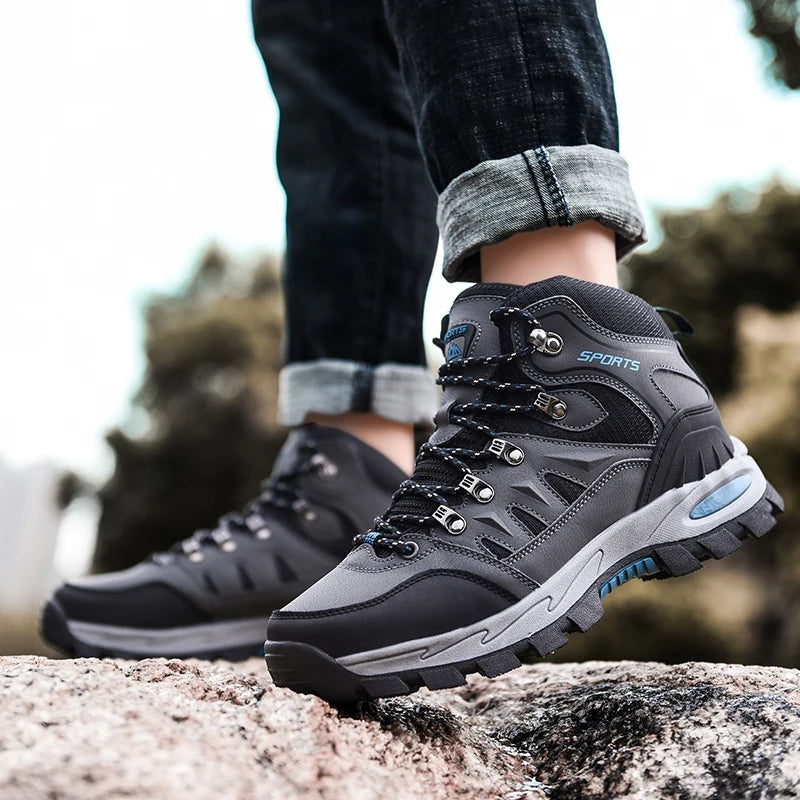 Damen Wanderschuhe Schwarz Olivgelb rutschfest knöchelhoch Outdoor Profilsohle
