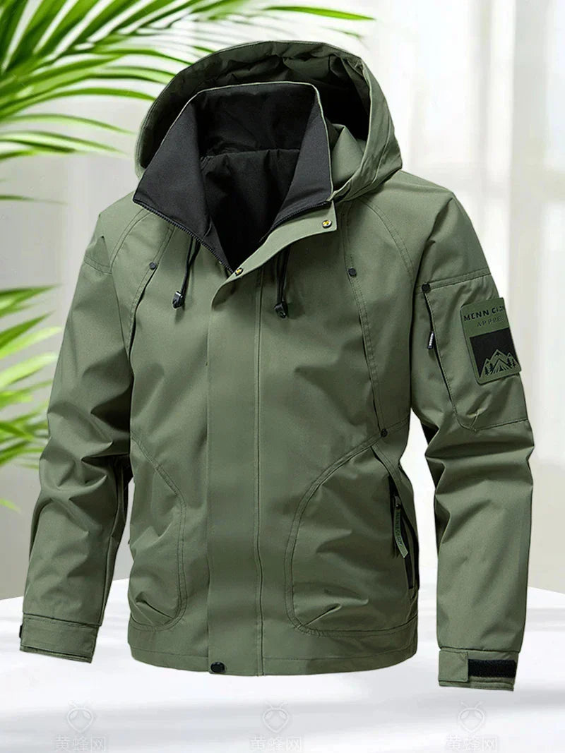 Herren Kapuzenmantel Regular Fit Freizeit Outdoor Reise Alltag Leicht Funktional Mehrtaschen
