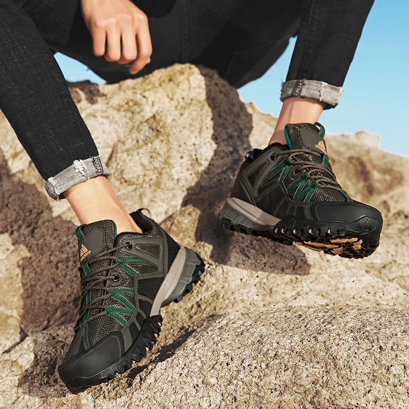 Damen Grau Schwarz rutschfest wasserdicht Outdoor Wanderschuhe