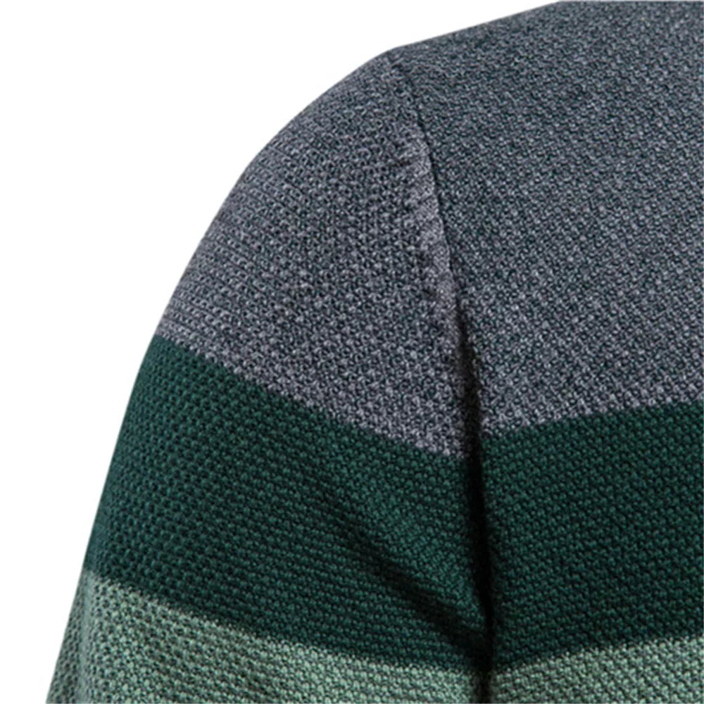Herren Strickpullover Rundhals Slim Fit elastisch bequem atmungsaktiv Langarm