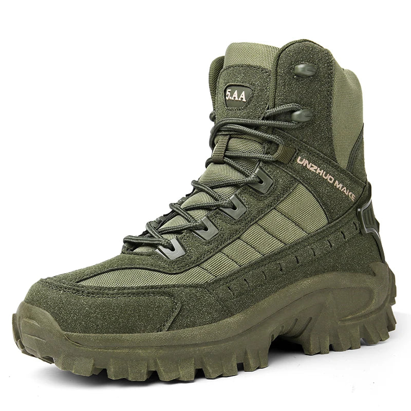 Damen Outdoor-Stiefel Beige rutschfest knöchelhoch Profilsohle Gelände Wanderschuhe