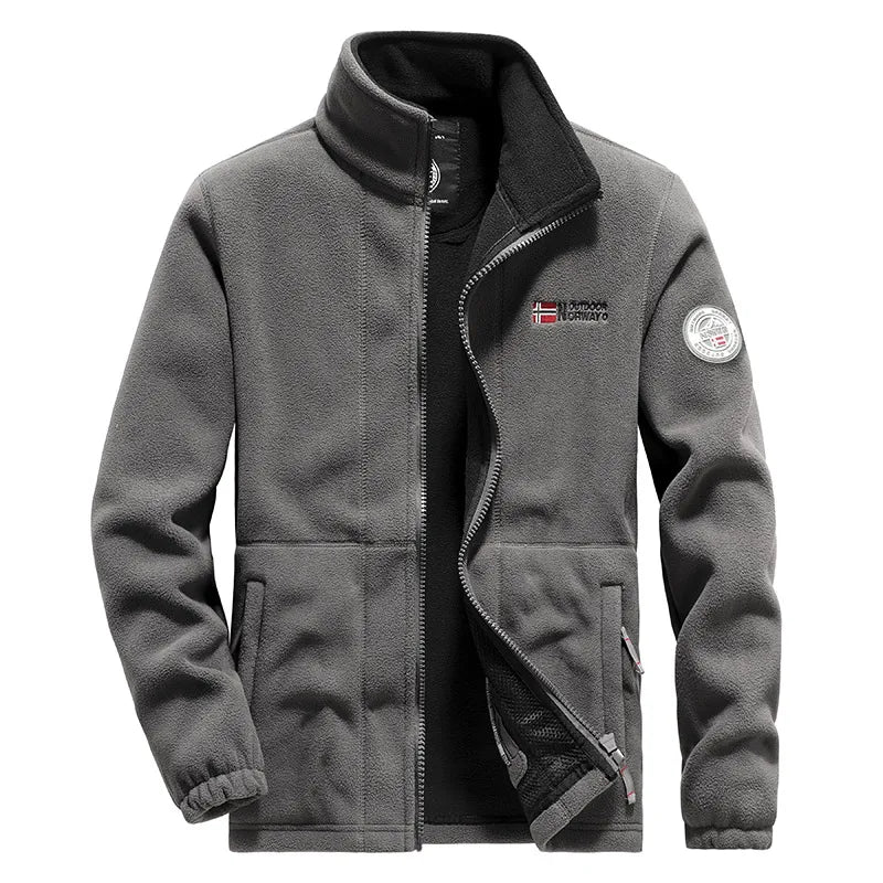 Herren Fleecejacke Outdoor warm atmungsaktiv leicht tailliert Alltags- und Wanderjacke