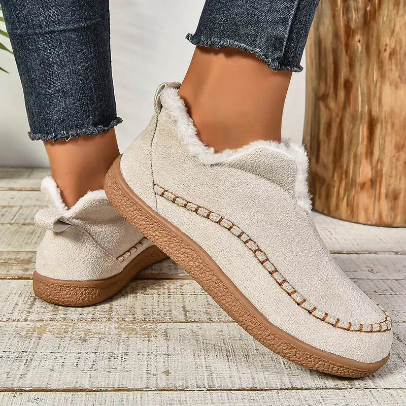 Unisex Hausschuhe gefüttert rutschfester Slip-On bequem warm
