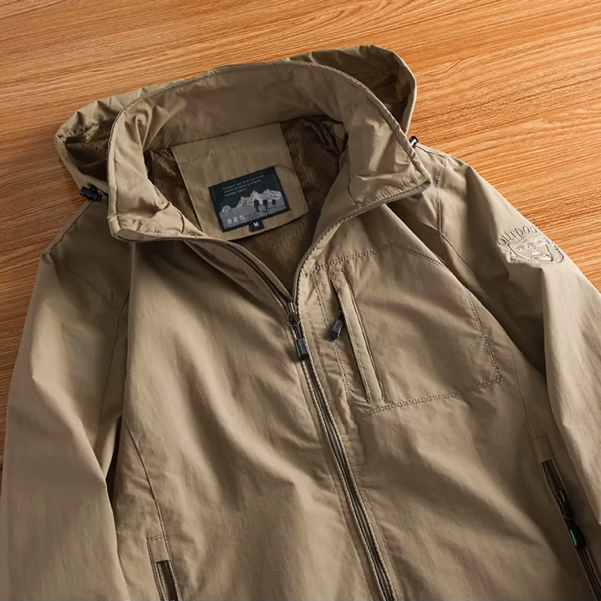 Herren Leichte Jacke einfarbig Regular Fit Langarm Übergangsjacke Smart Casual atmungsaktiv