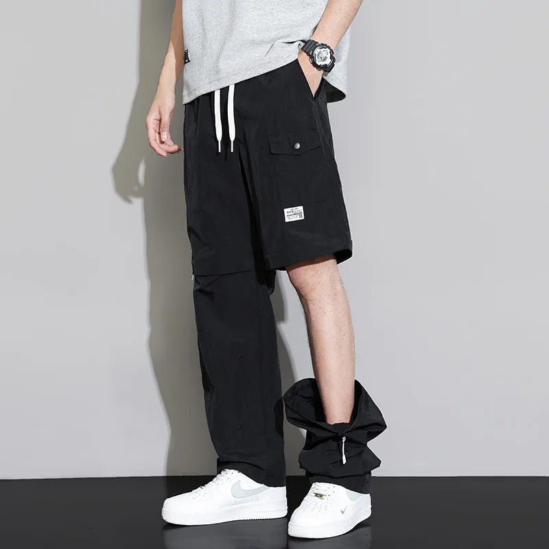 Herren Sommerhose mit Kordelzug leichte Wollstoff Freizeithose Reisehose