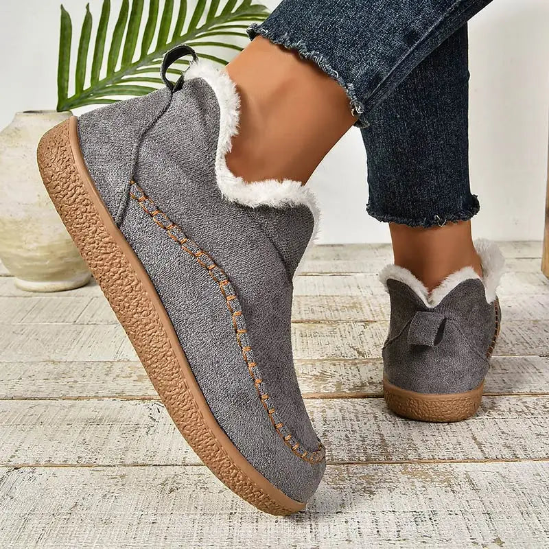 Unisex Hausschuhe gefüttert rutschfester Slip-On bequem warm