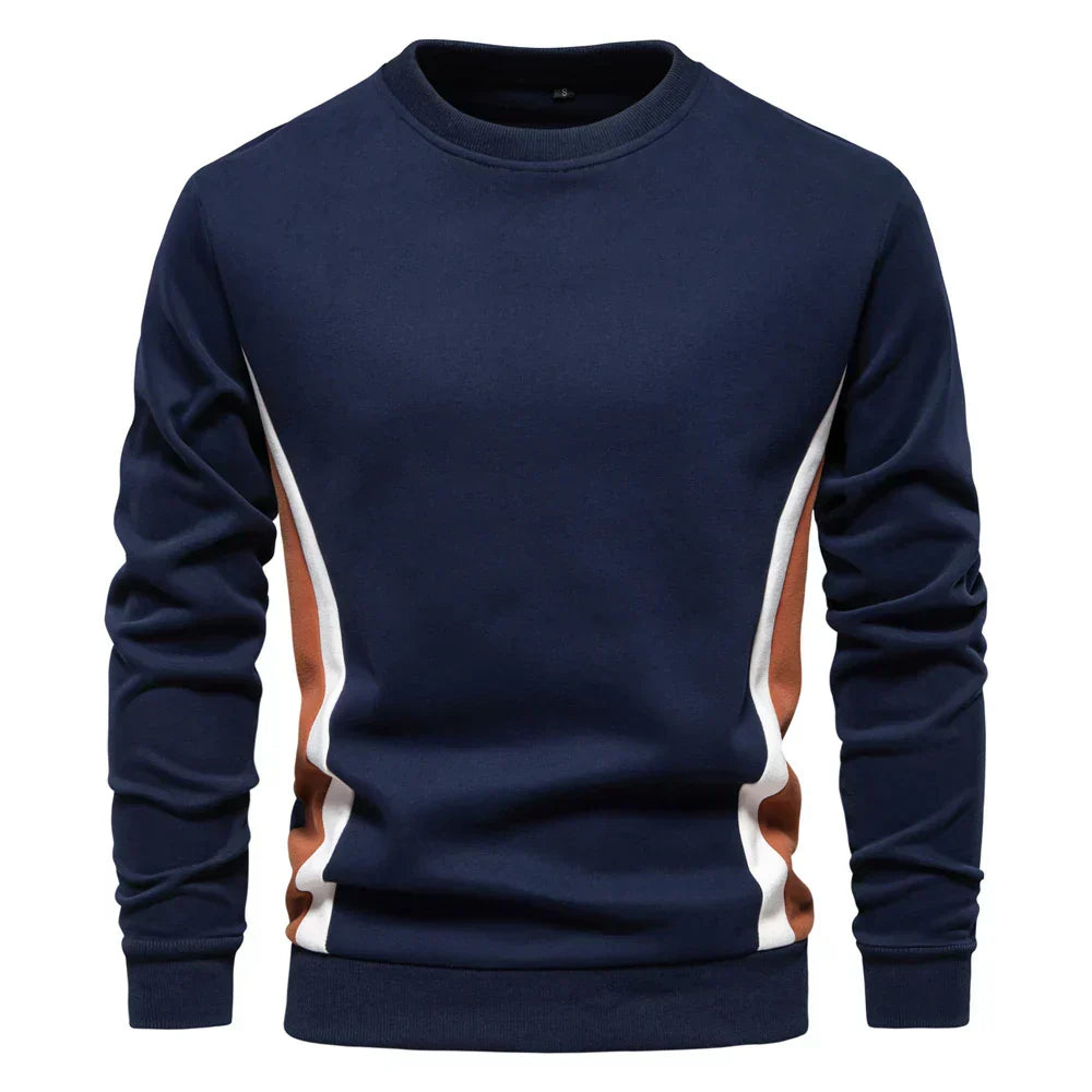 Herren Strickpullover Slim gerippte Passform Langarm elastisch bequem