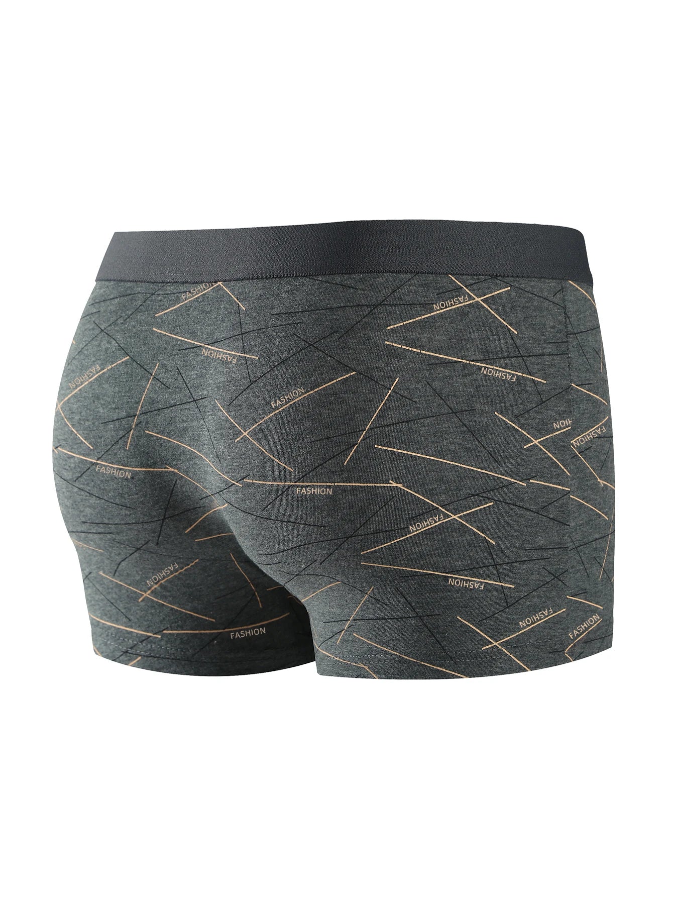 Herren Boxer Shorts 4er Pack Unterwäsche mit Linienmuster atmungsaktiv und bequem