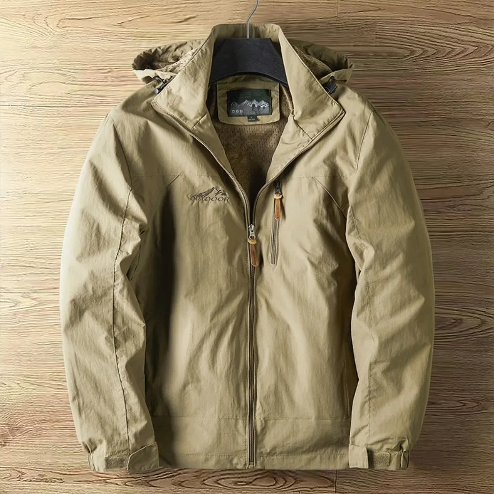 Herren Leichte Jacke einfarbig Regular Fit Langarm Übergangsjacke Smart Casual atmungsaktiv