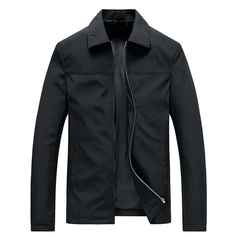 Herren Business Casual Jacke Langarm Slim Fit Leicht Atmungsaktiv Büro Freizeit Übergangsjacke