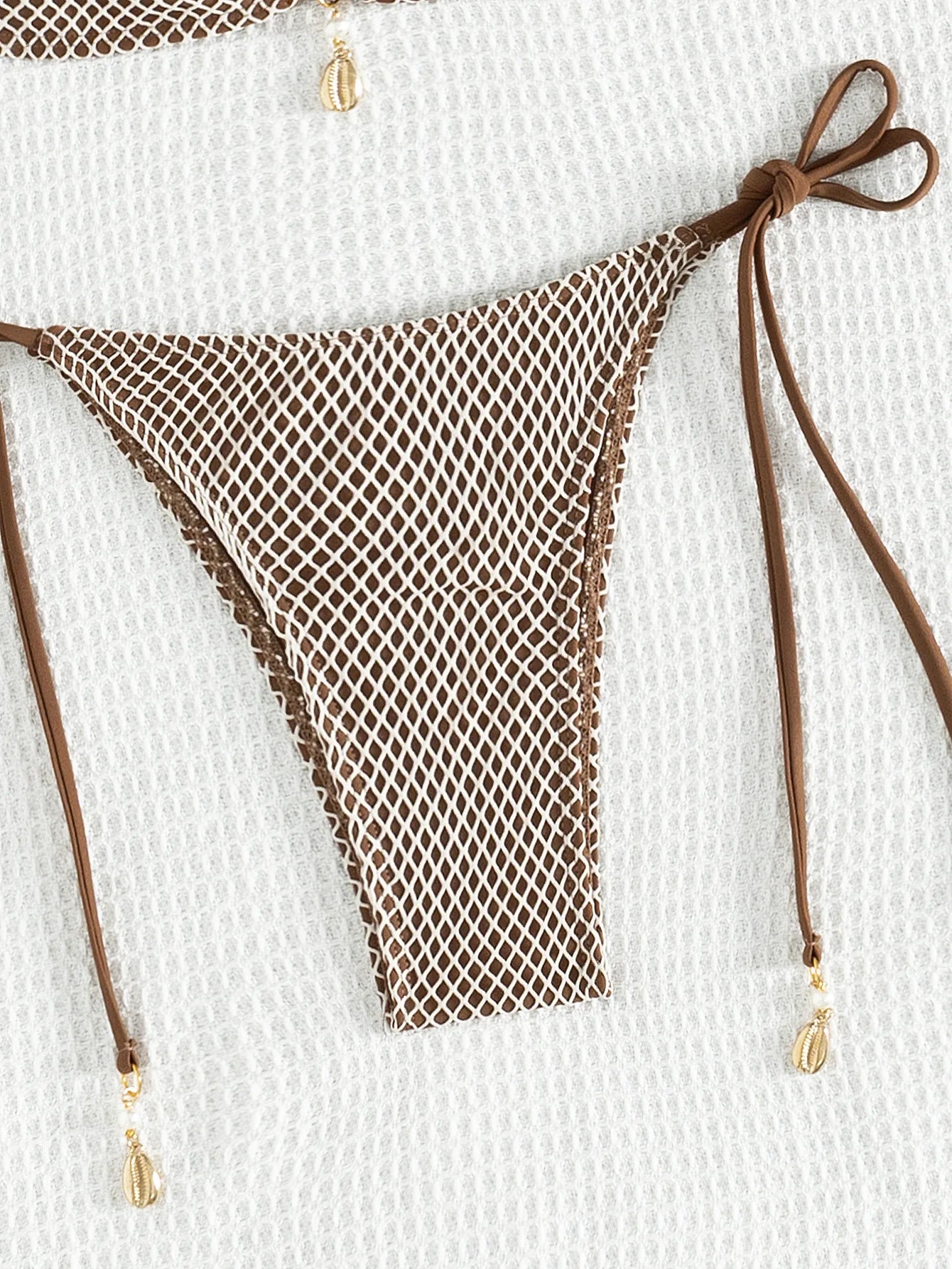 Damen Bikini Set Einfarbig Neckholder Schnürung Rückenfrei Tanga Bademode