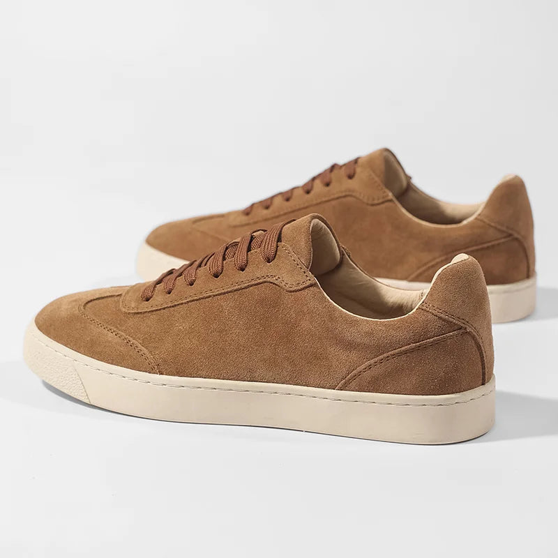 Herren Retro Sneaker Wildleder Casual Schuhe mit Schweinslederfutter Freizeitschuhe