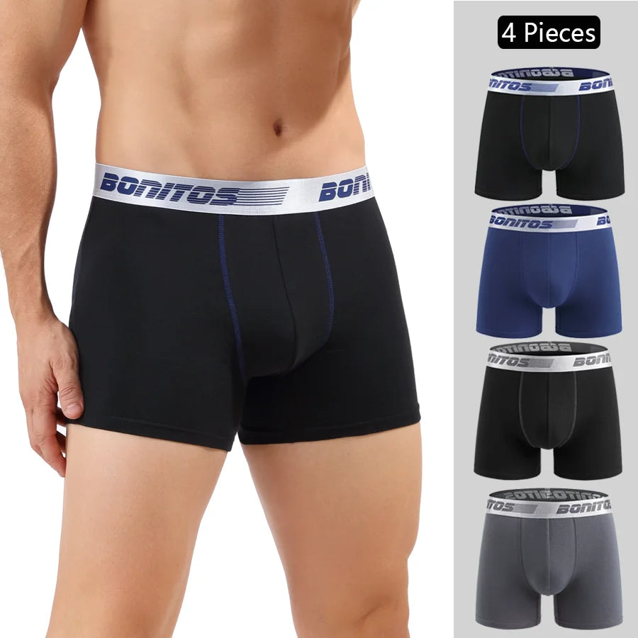 Herren Boxer Shorts 4er Pack Baumwolle Unterwäsche weiche Boxershorts