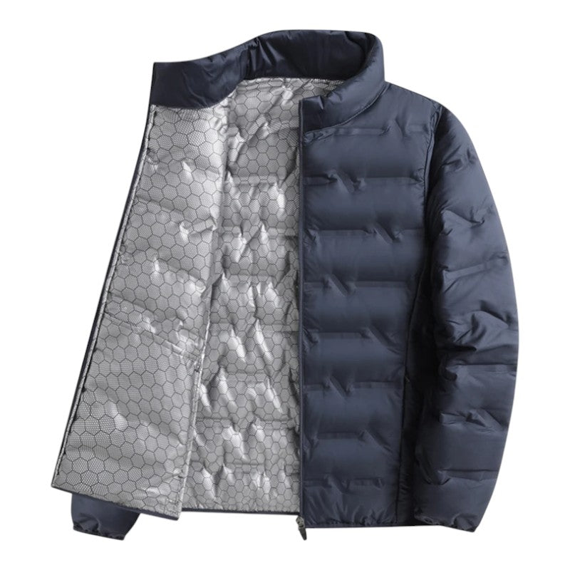 Herren Winterjacke Gefüttert Stehkragen Leicht Warm Komfort Alltag