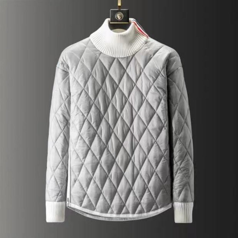 Damen Zweiteiler Rollkragen Stepp Set Regular Fit Minimalistisch Gepolstert Langarm Winter