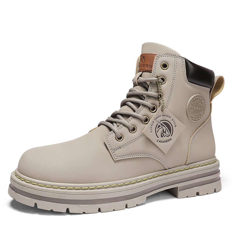 Herren Stiefel wasserdicht rutschfest knöchelhoch Schnürstiefel Outdoor robust gepolstert
