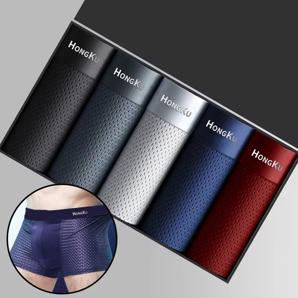 Herren Boxershorts Unterwäsche aus Polyester Elastan, einfarbige Square Pants