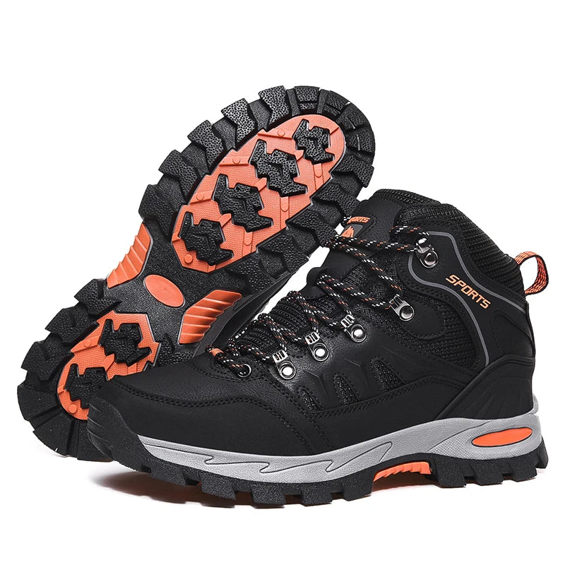 Damen Wanderschuhe Schwarz Olivgelb rutschfest knöchelhoch Outdoor Profilsohle