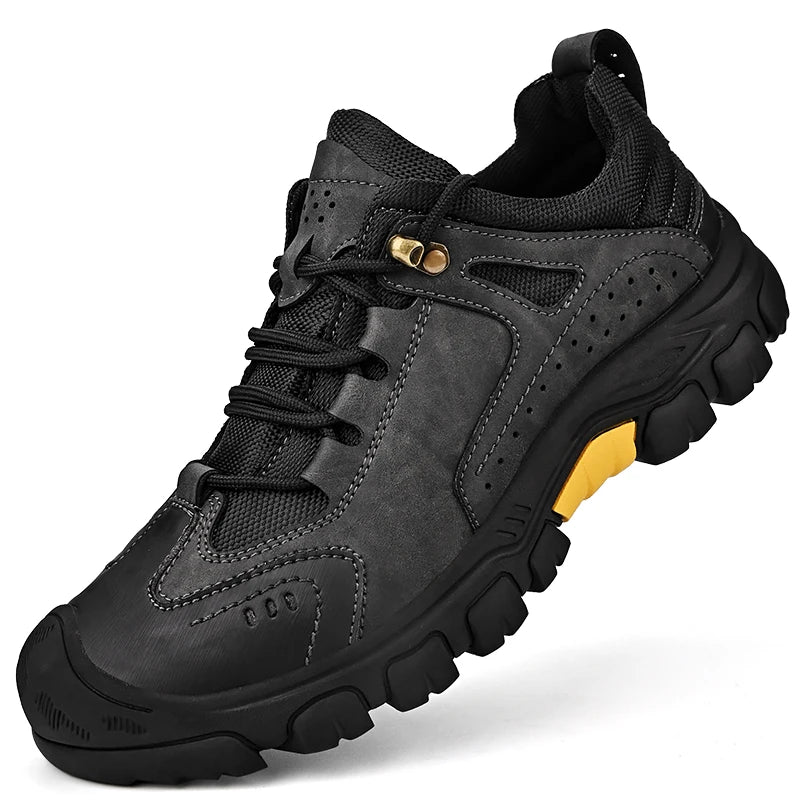 Herren Wanderschuhe Schuhe wasserdicht, rutschfest, strapazierfähig, Outdoor Wanderschuhe mit Gummisohle