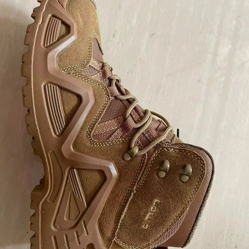 Herren Stiefel über Knöchel mit genähter Oberkonstruktion, robuster Alltagsschuh ohne Metallkappe