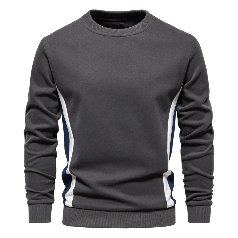 Herren Strickpullover Slim gerippte Passform Langarm elastisch bequem