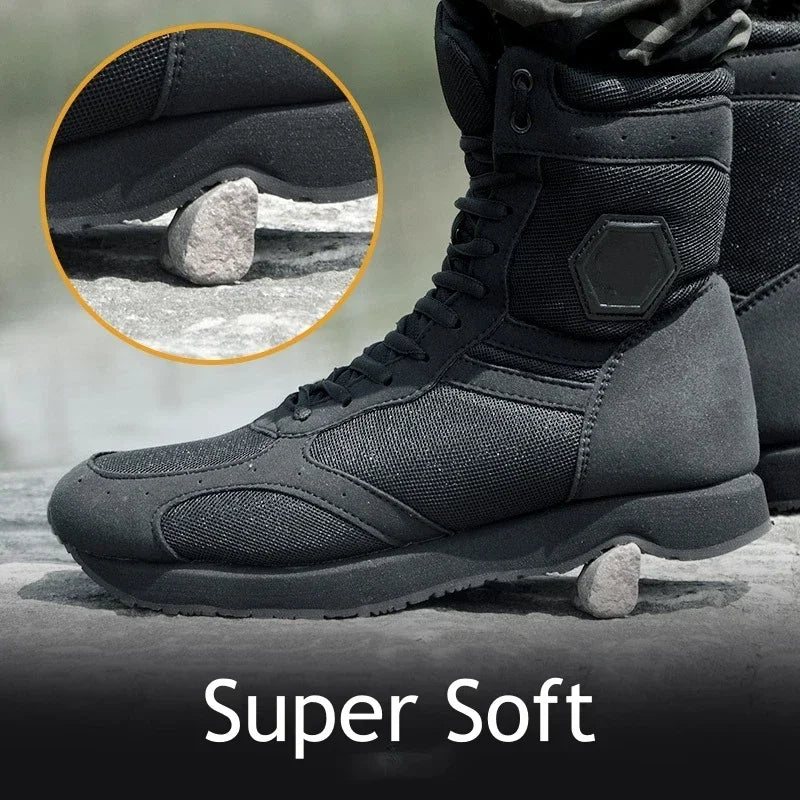 Herren Stiefel über Knöchel ohne Metallkappe, robuste Freizeitschuhe für Alltag und Outdoor