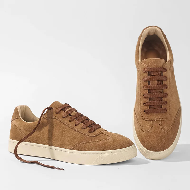 Herren Retro Sneaker Wildleder Casual Schuhe mit Schweinslederfutter Freizeitschuhe
