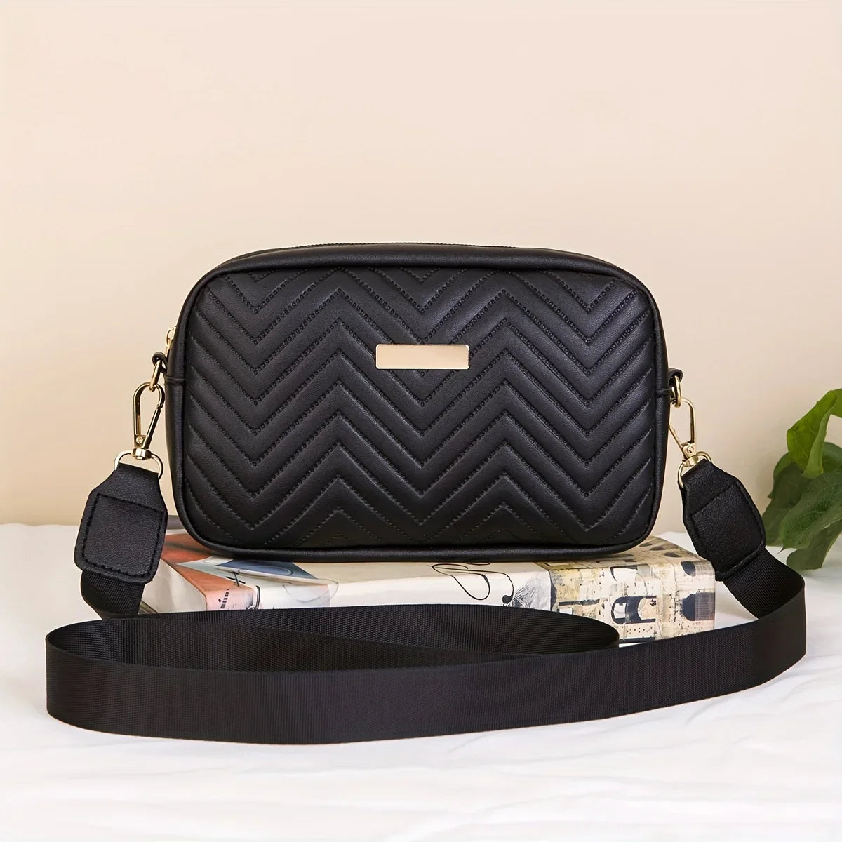 Minimalistische Stepp‑Crossbody Bag – Modische PU Schultertasche & Handy‑Wallet