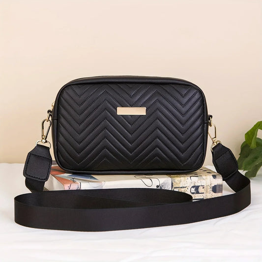 Minimalistische Stepp‑Crossbody Bag – Modische PU Schultertasche & Handy‑Wallet