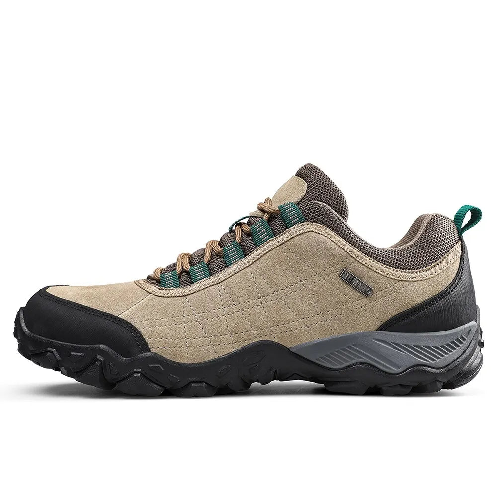 Herren Wanderschuhe Beige rutschfest atmungsaktiv Outdoor Trekkingschuhe mit Profilsohle