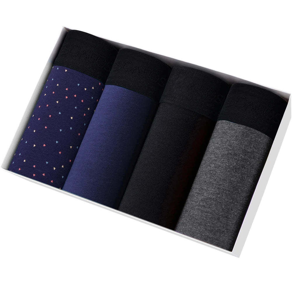 Herren Boxer Shorts 4er Pack Baumwolle Unterwäsche weiche Boxershorts