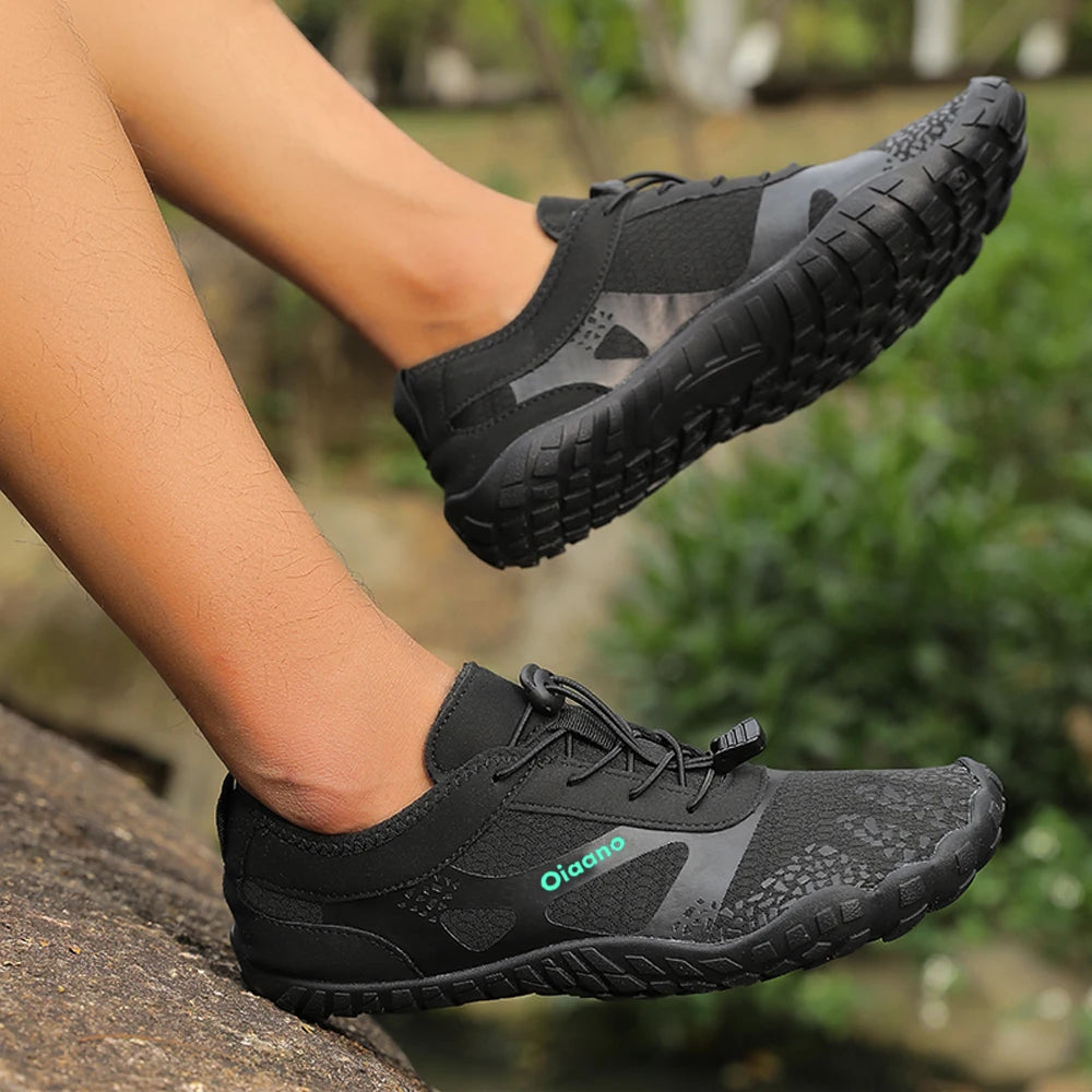 Wasserschuhe Schwarz rutschfest schnelltrocknend Barfußschuhe Outdoor Aquaschuhe