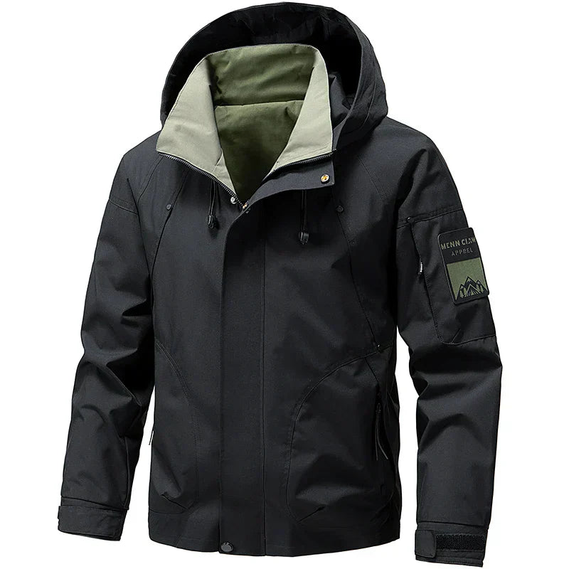 Herren Kapuzenmantel Regular Fit Freizeit Outdoor Reise Alltag Leicht Funktional Mehrtaschen