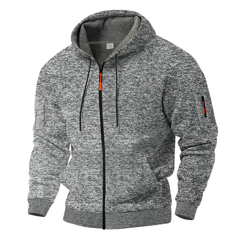 Herren Fleecejacke Reißverschluss warme weiche bequeme normale Passform
