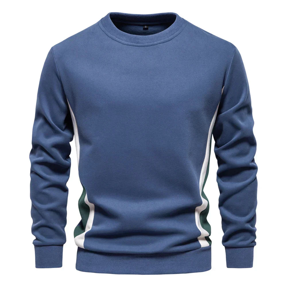 Herren Strickpullover Slim gerippte Passform Langarm elastisch bequem