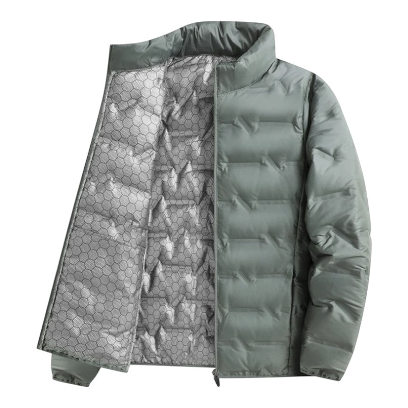 Herren Winterjacke Gefüttert Stehkragen Leicht Warm Komfort Alltag