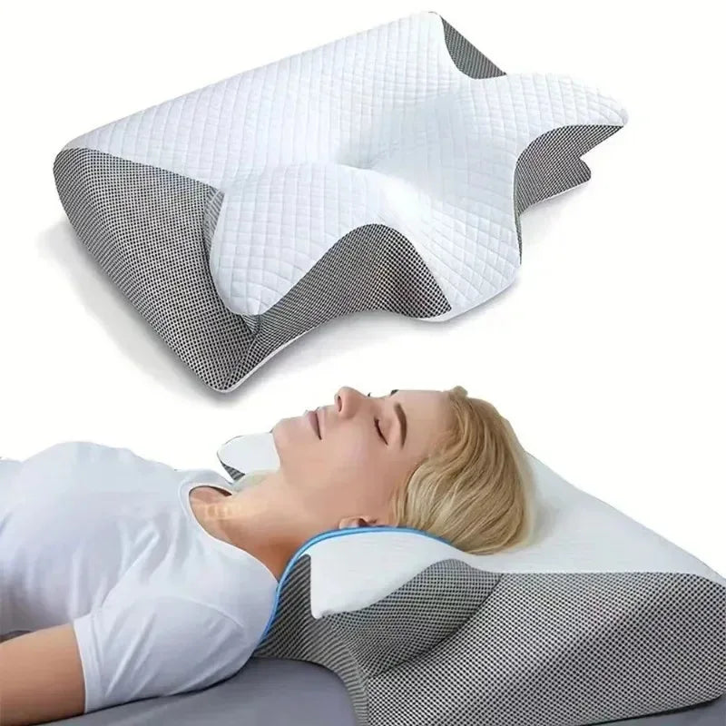 Orthopädisches Nackenkissen Schmetterlingsform Memory Foam ergonomisch mit langsamer Rückfederung