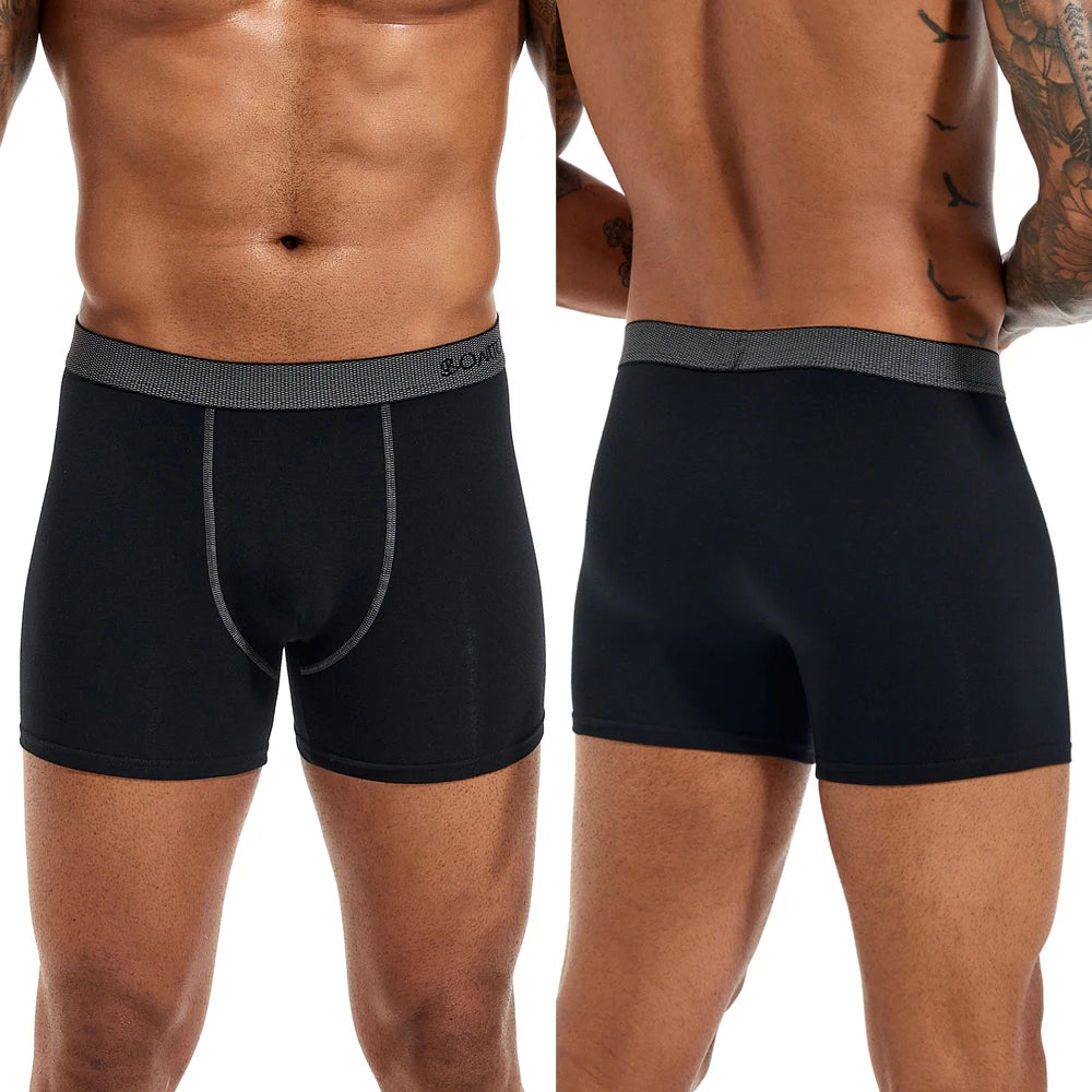 Herren Boxer Shorts 5er Pack Baumwolle Unterwäsche mit elastischem Bund