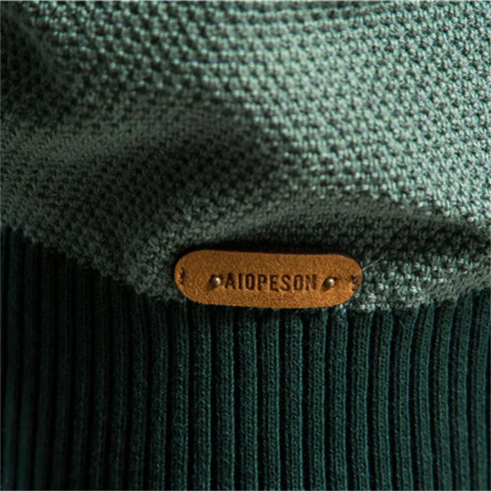 Herren Strickpullover Rundhals Slim Fit elastisch bequem atmungsaktiv Langarm