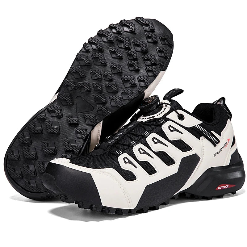 Herren Wanderschuhe Wildleder Leder, Trekking Schuhe, rutschfest, strapazierfähig, Outdoor, Jagd, Tactical