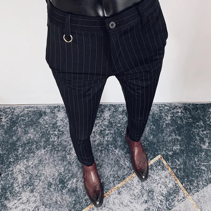 Herren Anzughose klassische Freizeithose elegante Stoffhose für Alltag