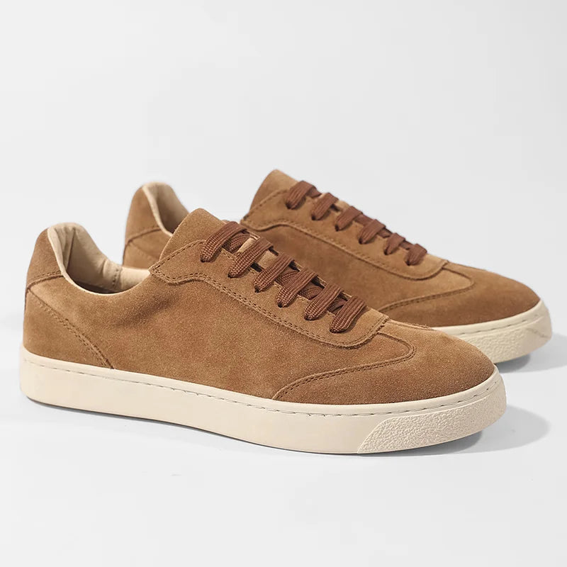 Herren Retro Sneaker Wildleder Casual Schuhe mit Schweinslederfutter Freizeitschuhe