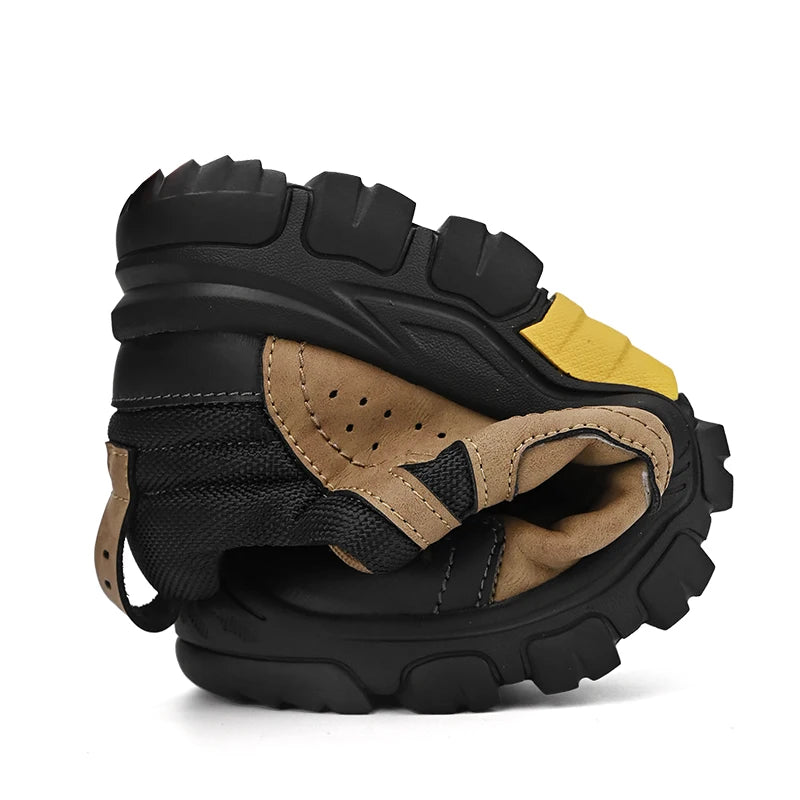 Herren Wanderschuhe Schuhe wasserdicht, rutschfest, strapazierfähig, Outdoor Wanderschuhe mit Gummisohle