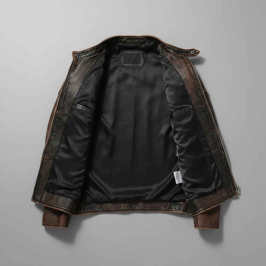 Herren Jacke Regular Fit Strukturiert Reißverschluss Warm Futter Alltag Business Casual Zeitlos Robust
