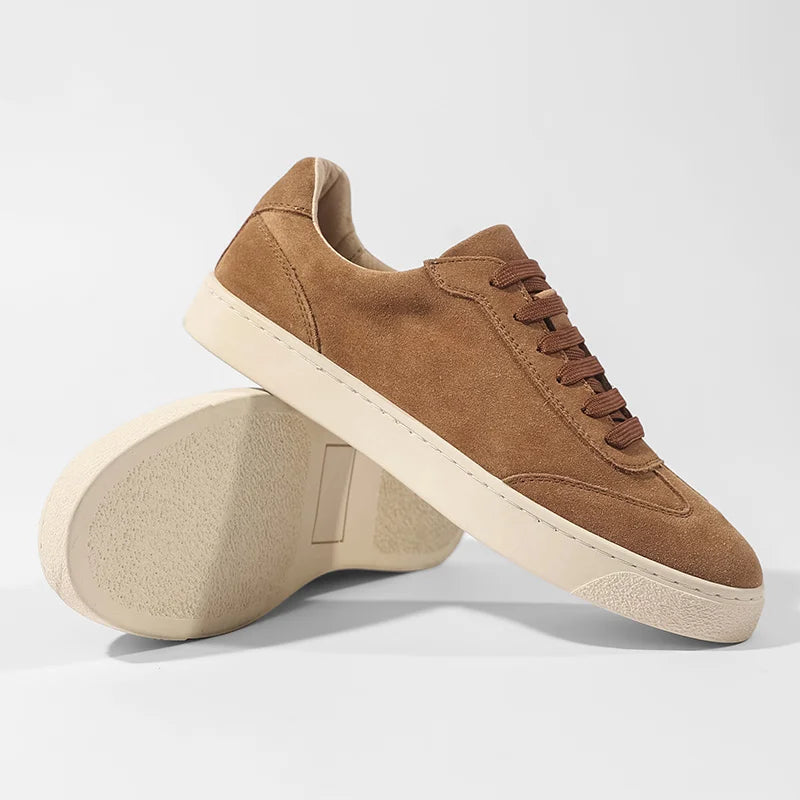 Herren Retro Sneaker Wildleder Casual Schuhe mit Schweinslederfutter Freizeitschuhe