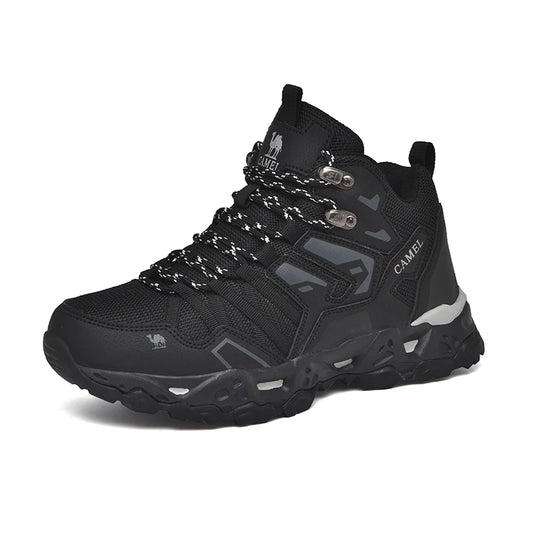 Herren Wanderschuhe Grau rutschfest knöchelhoch Outdoor Trekkingstiefel für Hiking und Gelände