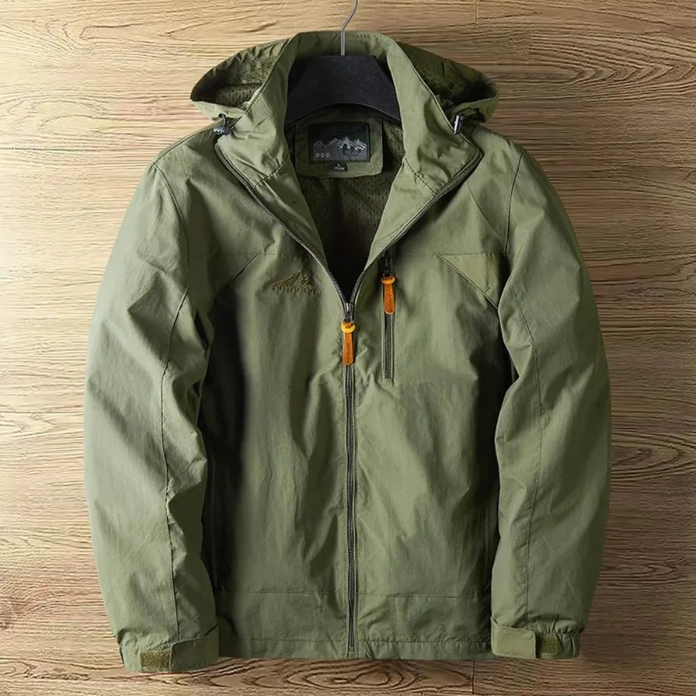 Herren Leichte Jacke einfarbig Regular Fit Langarm Übergangsjacke Smart Casual atmungsaktiv