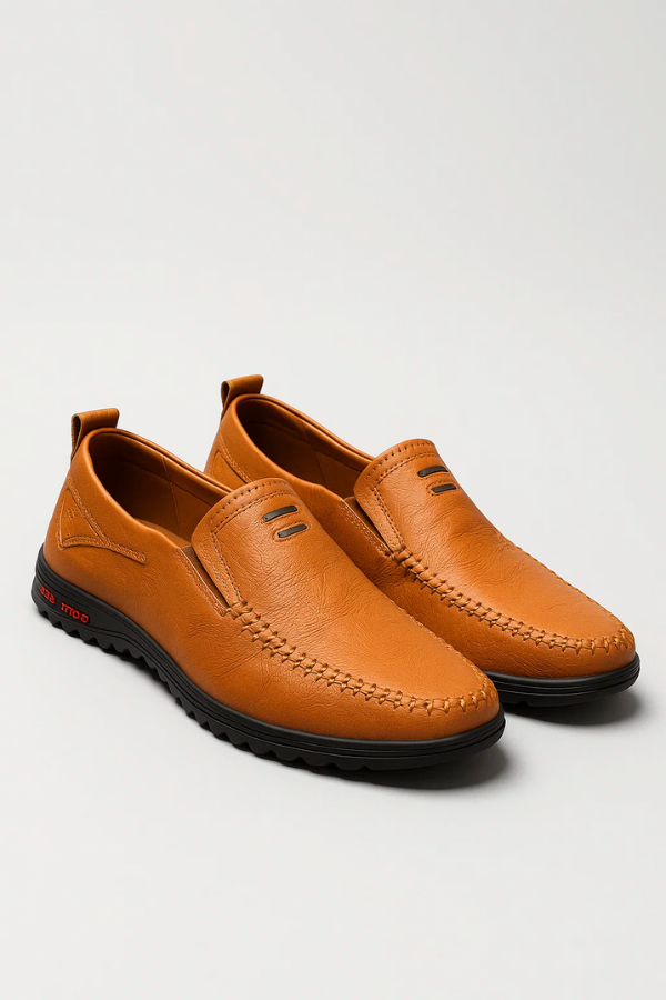 Herren Slipper Leder elegant klassisch bequem Slip-On Business formell Casual Schuhe
