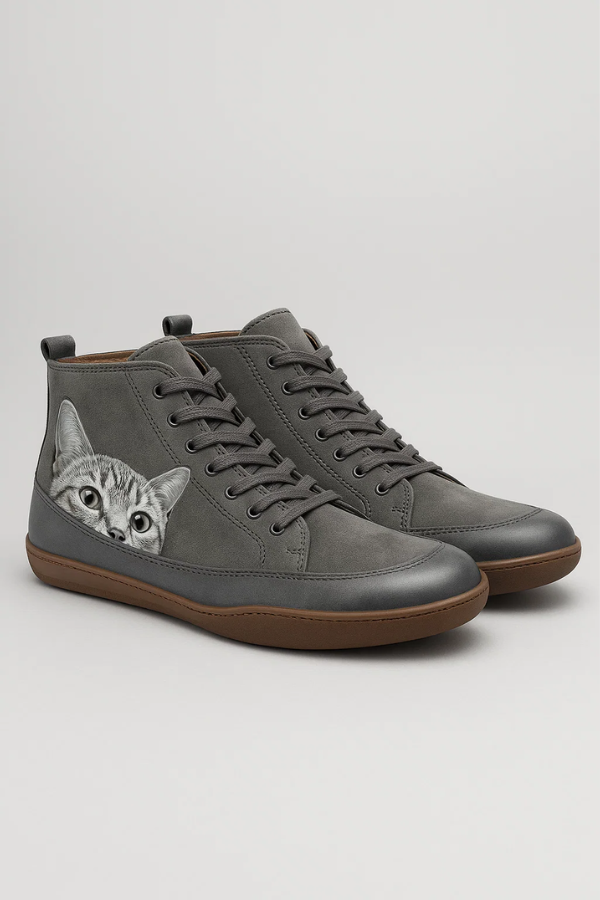 Unisex Sneakers Katzenmotiv Schnürung rutschfest atmungsaktiv bequem